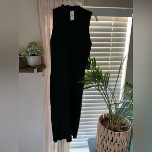Black knit dress